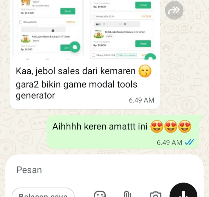 Testimoni pengguna KniaWorld Prompt Generator