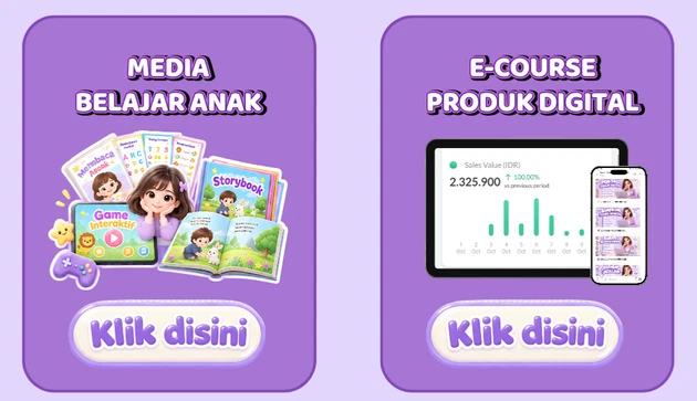 Media belajar anak dan E-course