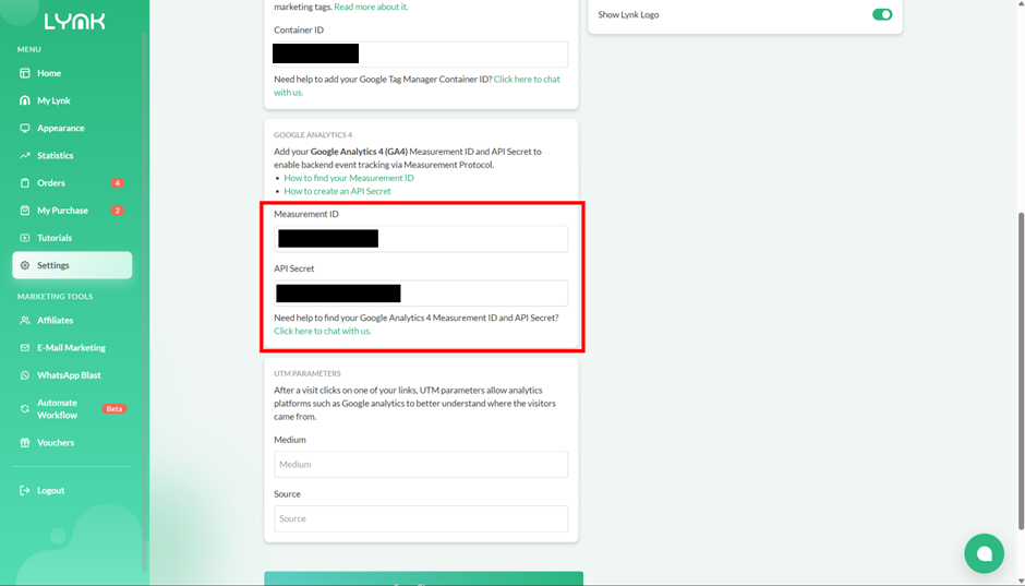 LYNK | Cara Menghubungkan Google Analytics 4 (GA4) ke Lynk.id