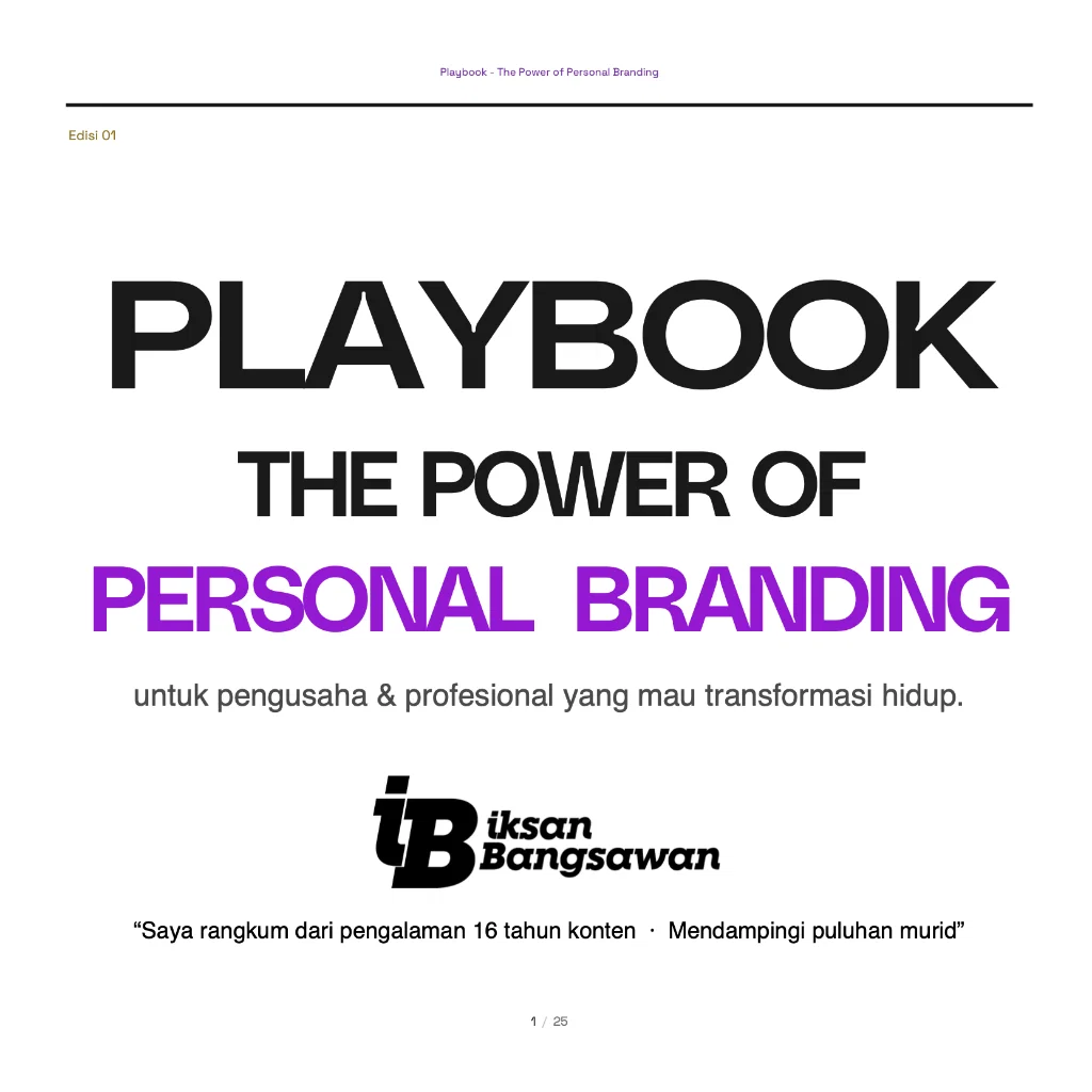 Playbook Personal Branding