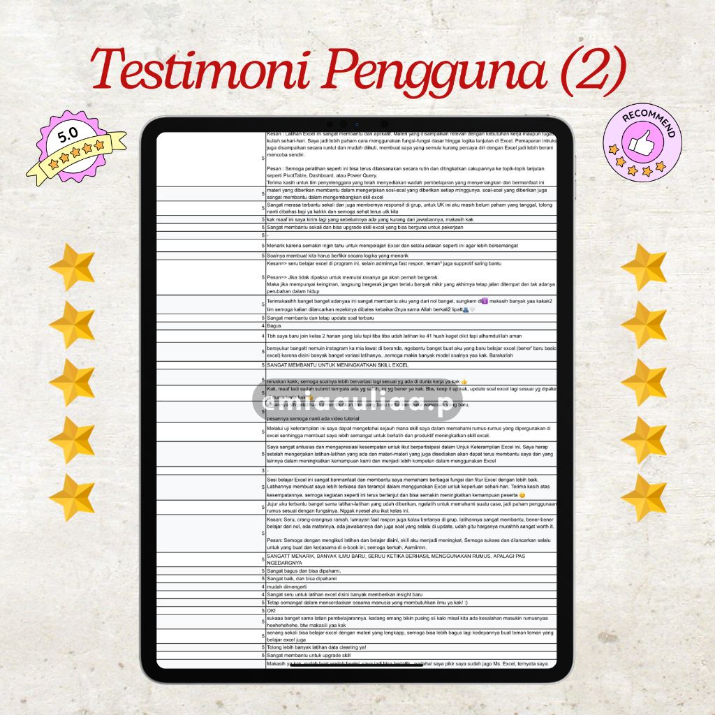 TERMURAH! Panduan Belajar Excel dari Nol sampai Jago (FREE UPDATE RATUSAN LATIHAN SOAL + JOIN KOMUNITAS EXCEL)