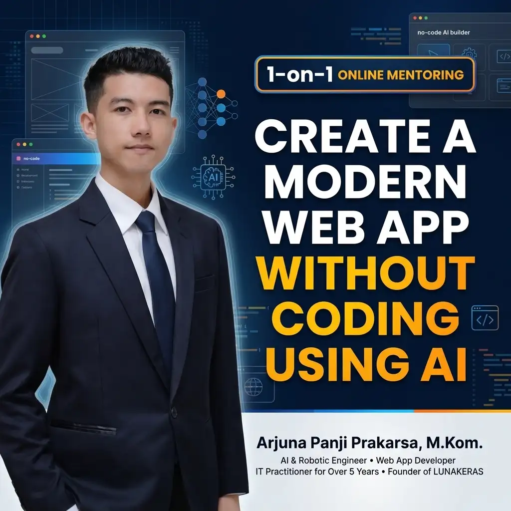 1-on-1 Online Mentoring: Bikin Web App Modern Tanpa Coding Pakai AI