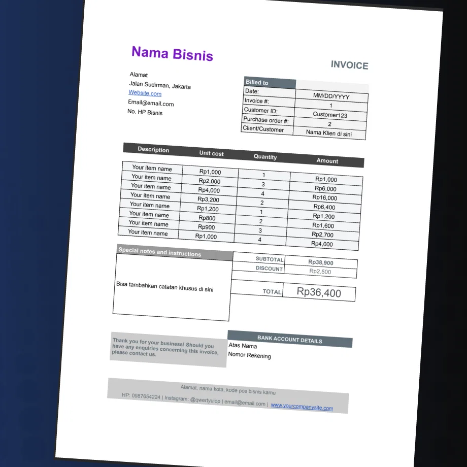 Invoice + Minutes of Meeting