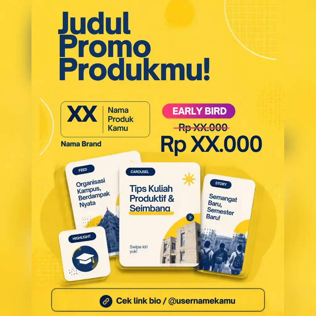 Template Promo IG Kampus Kuning