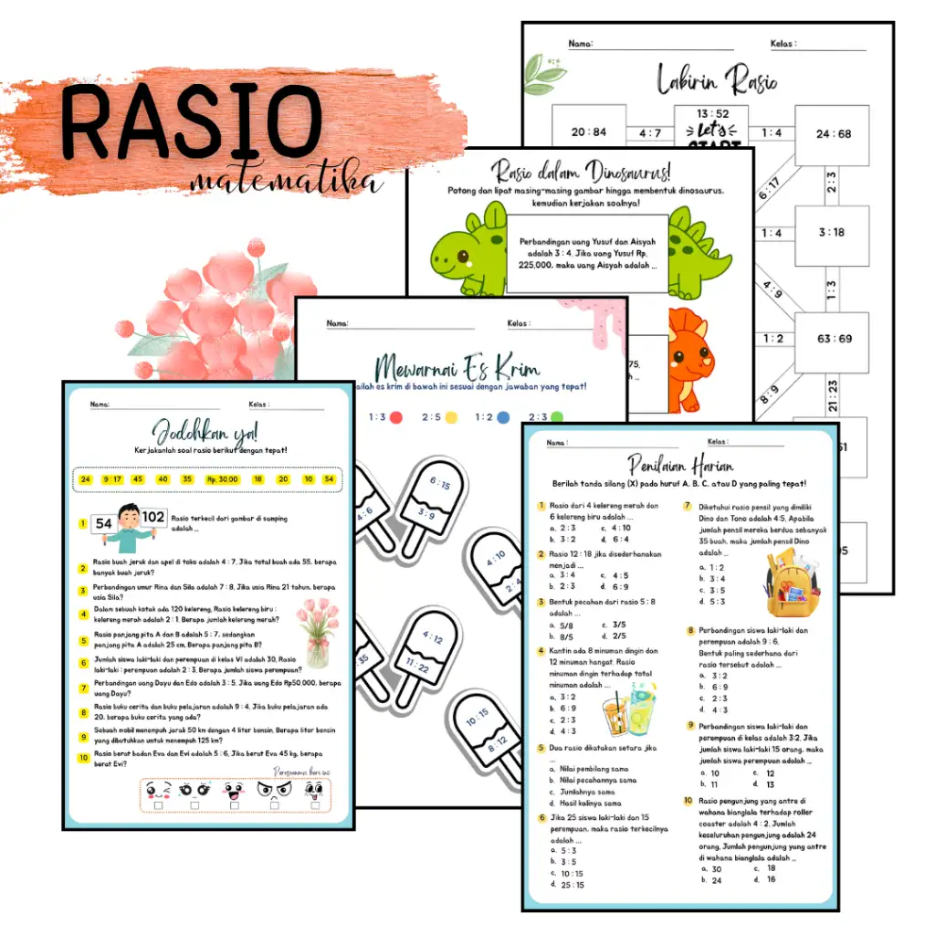Worksheet Rasio Bagian LYNK | buguruberbagii