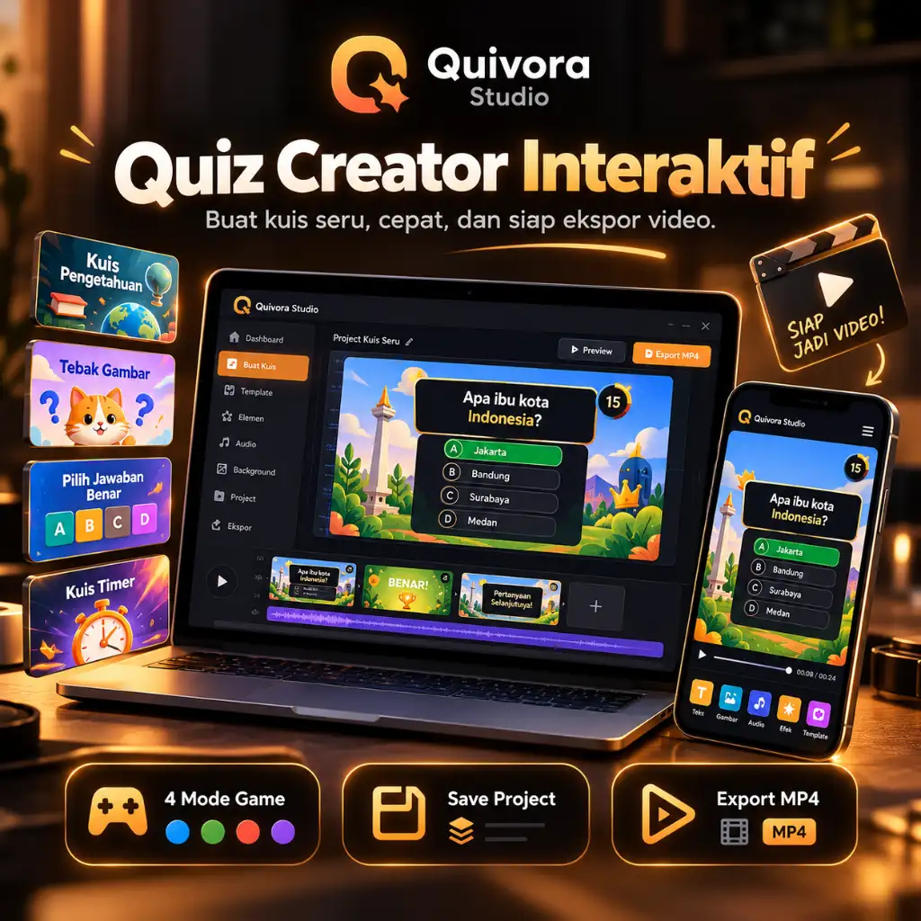 Tampilan Quivora Quiz Creator 1