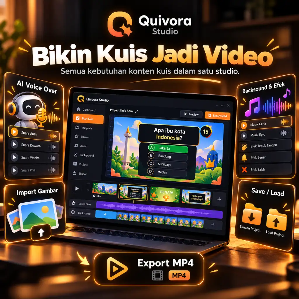 Tampilan Quivora Quiz Creator 2