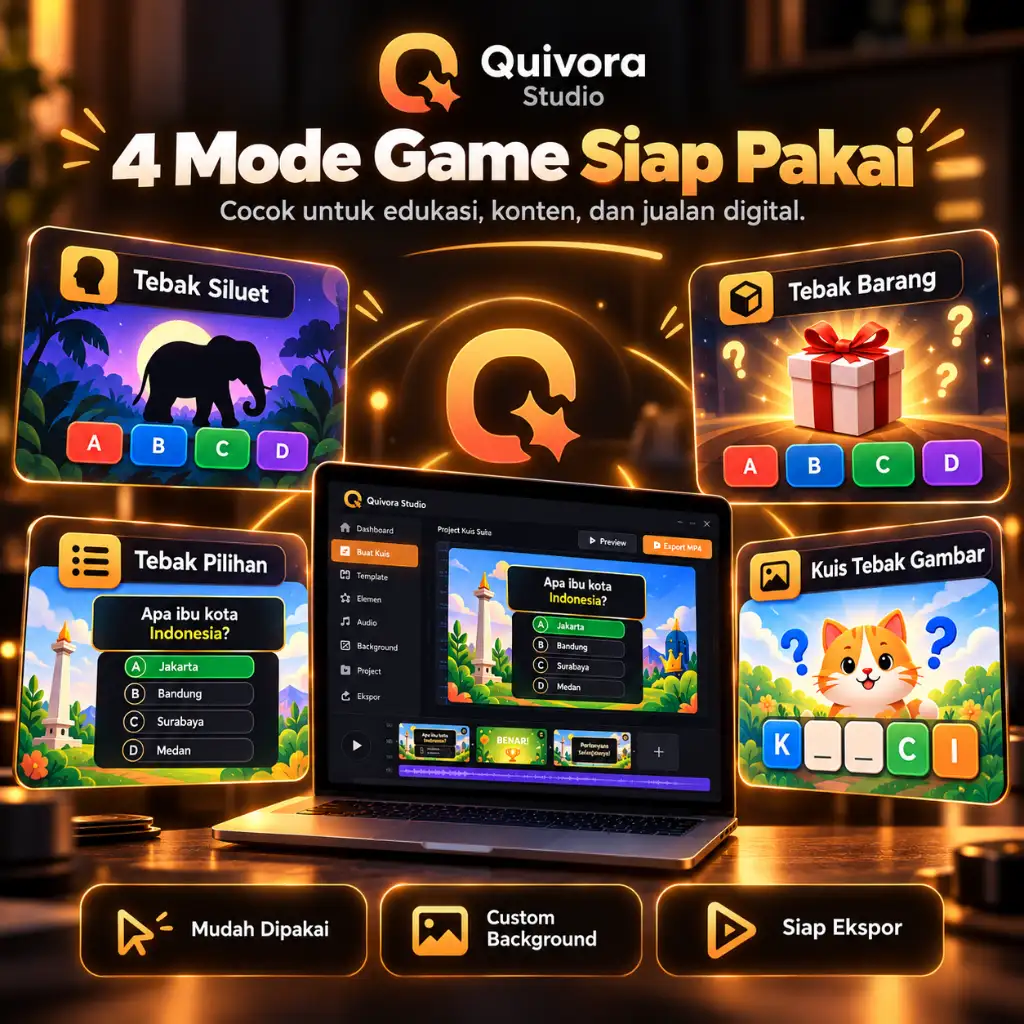 Tampilan Quivora Quiz Creator 3