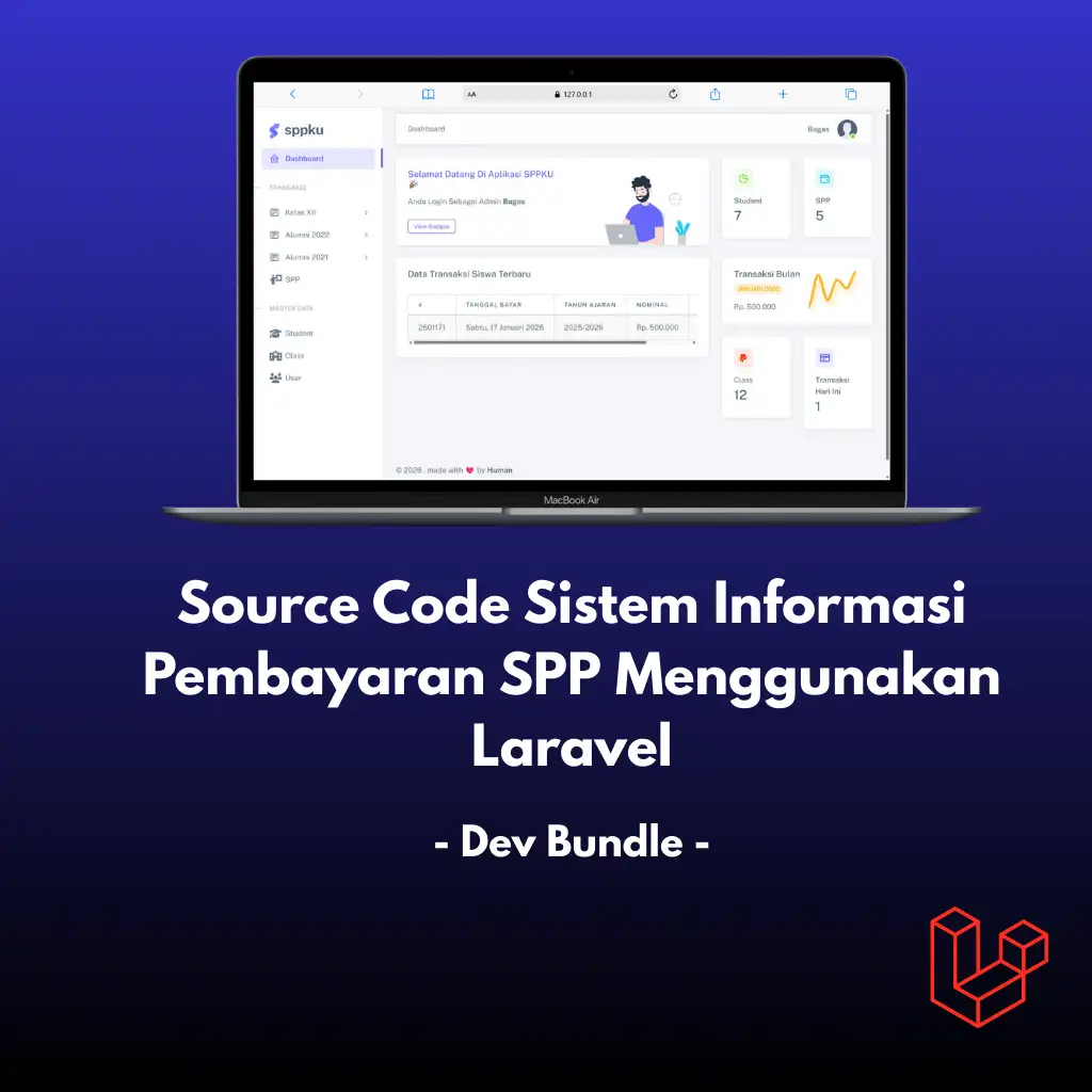 Preview produk Sistem Pembayaran SPP LKS Dev Bundle