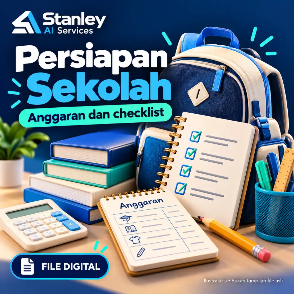Cover Persiapan Masuk Sekolah - Perbandingan, Anggaran & Checklist