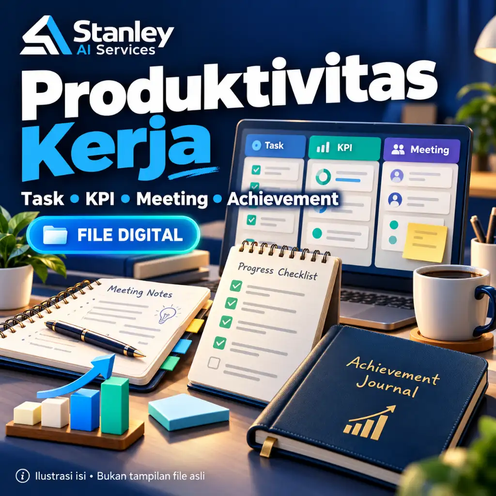 Cover Work Productivity - Task, KPI, Meeting & Achievement Tracker