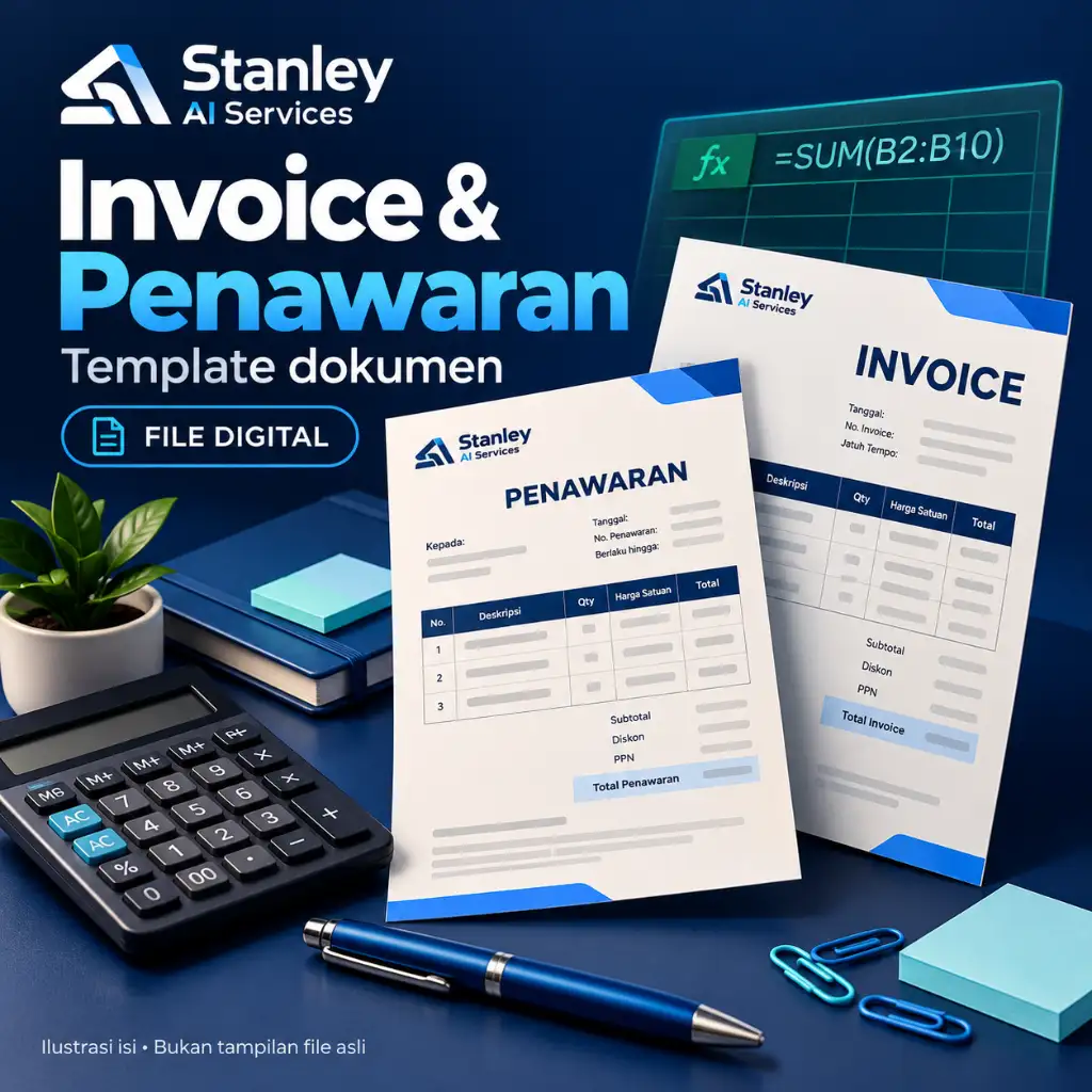 Cover Template Invoice & Penawaran Harga Otomatis