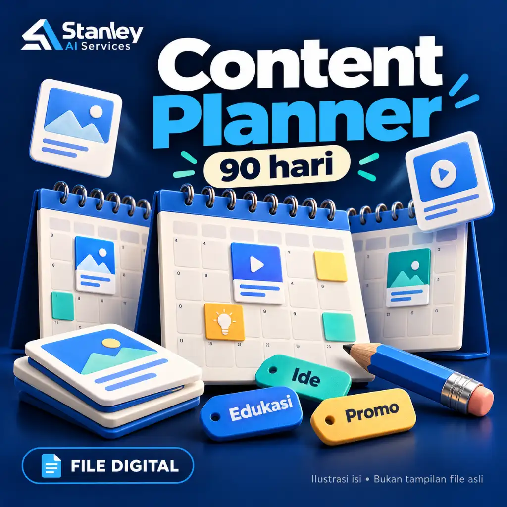 Cover Social Media Content Planner 90 Hari