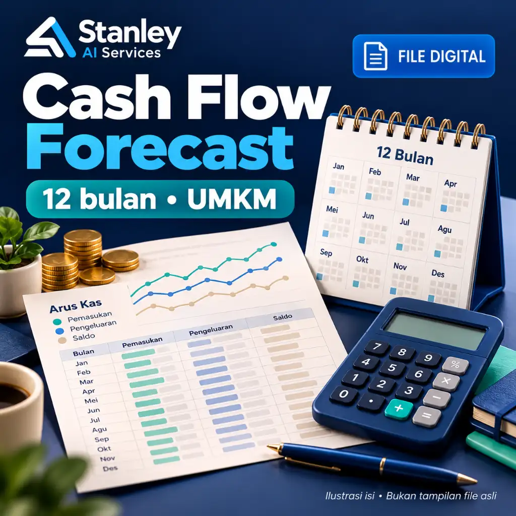 Cover Cash Flow Forecast 12 Bulan untuk UMKM