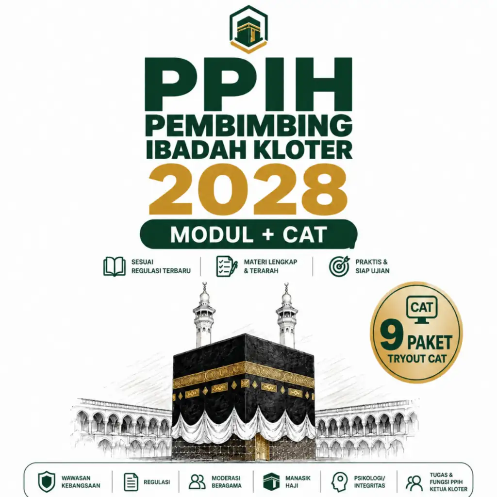 Modul Lengkap PPIH Pembimbing Ibadah Kloter 2028 dan 9 Paket Tryout CAT