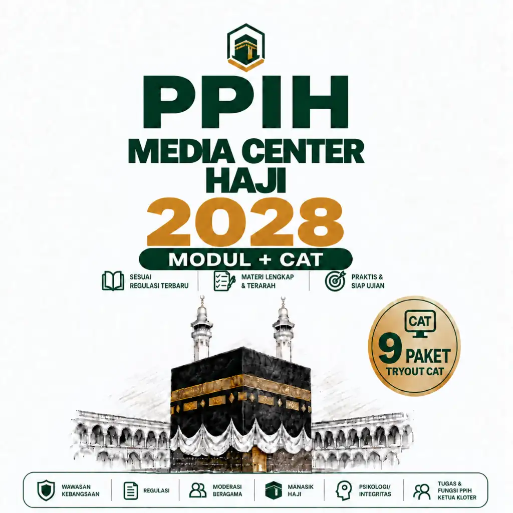 Modul Lengkap PPIH Media Center Haji 2028 + 9 Paket Tryout CAT